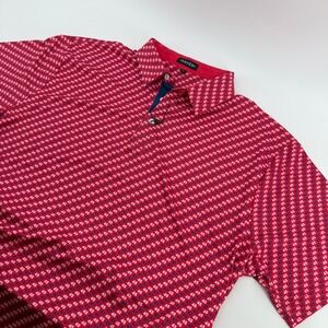 NWOT Haven The Don Golf Performance polo Mens XL Red 45 47 Trump Print